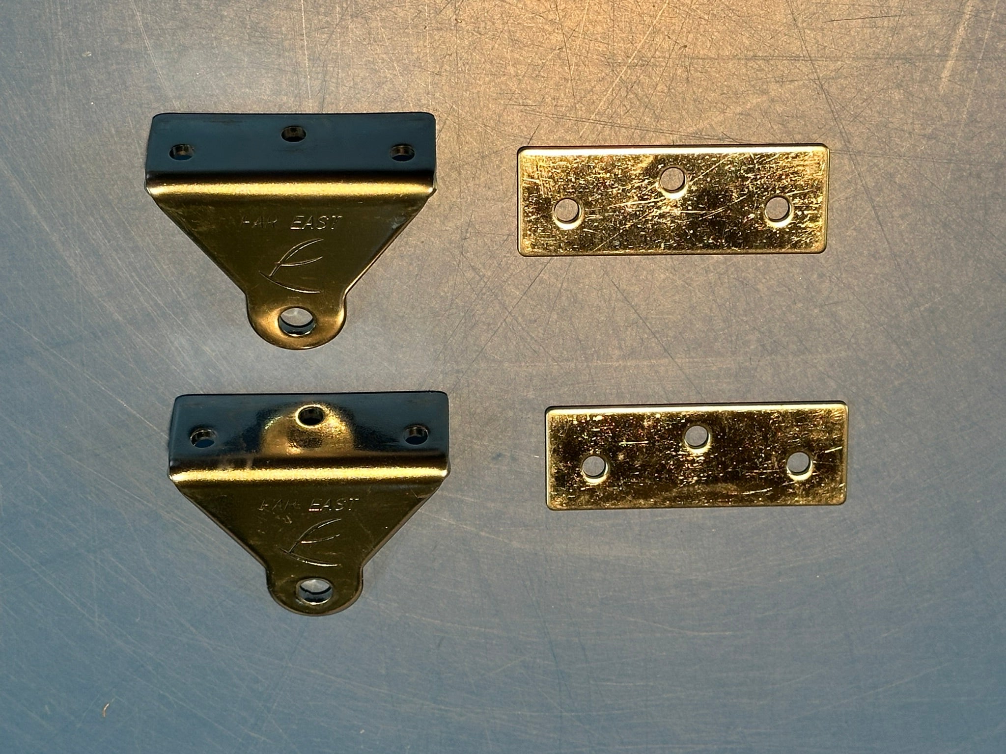 Set Transomgudgeons with backing plates - Far East